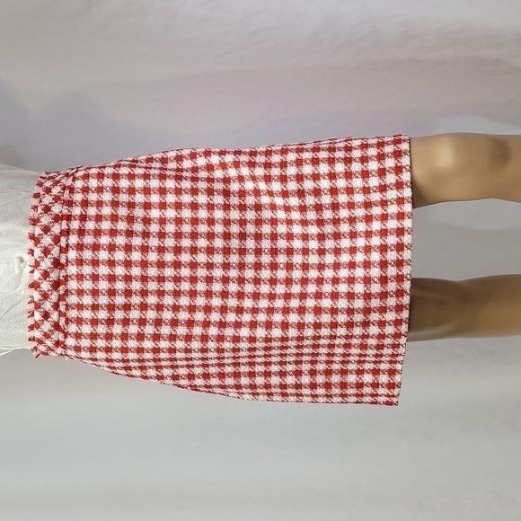 ANN Taylor Gingham Fringed Tweed Mini Skirt - Picture 6 of 14